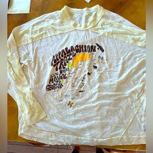 Free people movement large faded yellow Appalachian trail long sleeve top